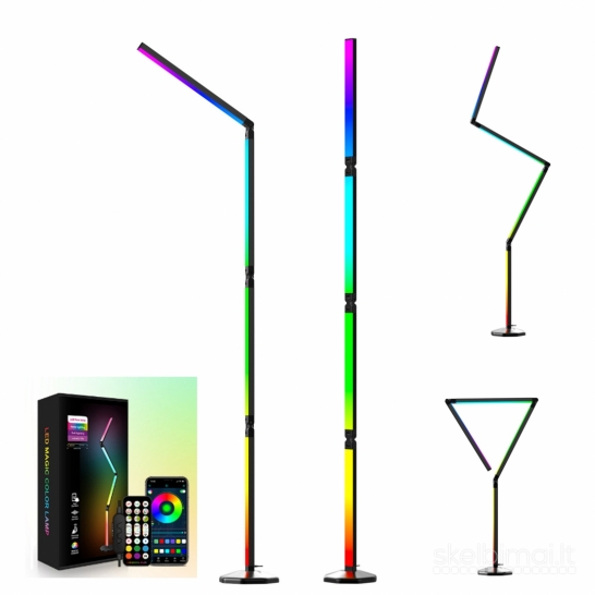Naujas LED RGB Lankstomas stovas su šviesos efektais toršeras