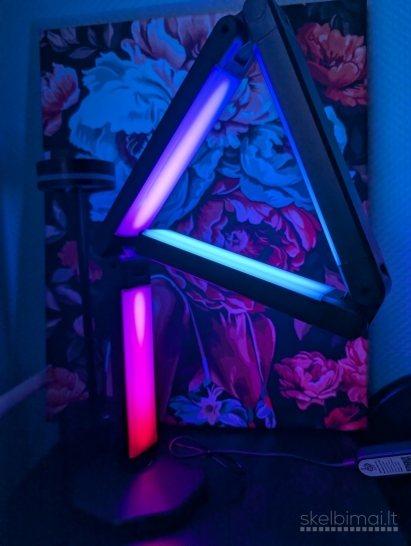Naujas LED RGB Lankstomas stovas su šviesos efektais toršeras