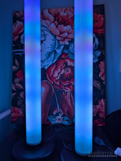 Nauji 2vnt LED RGB Pastatomas šviestuvas toršerai su šviesos efektais