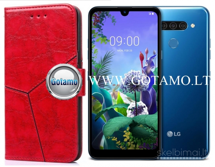 1073 Turtle tvirtas dėklas-knygelė LG K50 / LG Q60 WWW.GOTAMO.LT