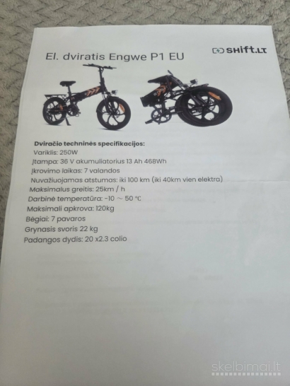 Parduodu Engwe P1