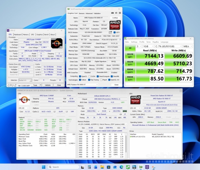 PC AMD R5 8400F, 32GB/DDR5, 9060XT/16GB, SSD/1TB, Win11pro