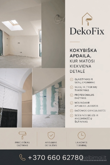Vidaus dažymas Palangoje ir Klaipėdos regione | DekoFix