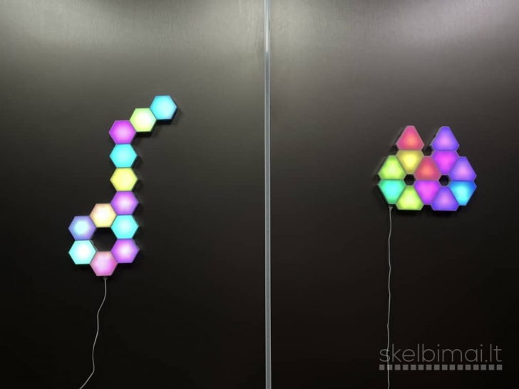 Naujas LED RGB Trikampis apšvietimas gaming sienos + APP valdymas