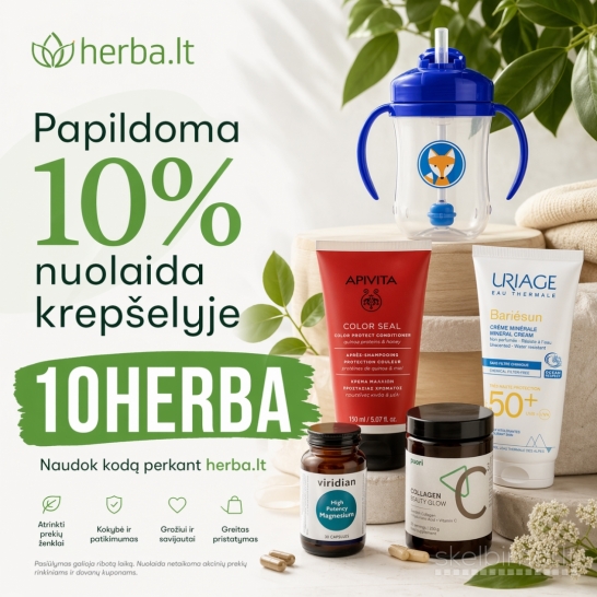 10HERBA 10% daugkartinis nuolaidos kodas WWW.HERBA.LT