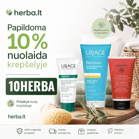 10HERBA 10% daugkartinis nuolaidos kodas WWW.HERBA.LT