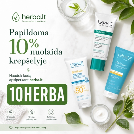 10HERBA 10% daugkartinis nuolaidos kodas WWW.HERBA.LT