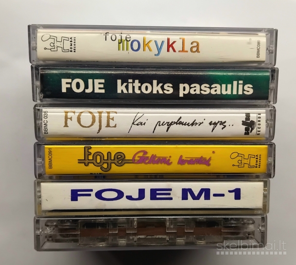 FOJE audio kasetės 6 albumai + Vhs Foje filmas "14"