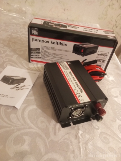 Naujas Inverteris iss 12V i 220V 600W kaina 39e
