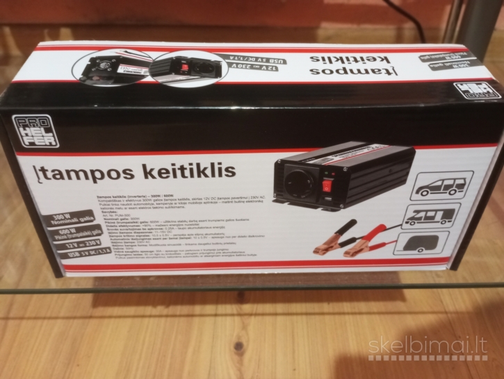 Naujas Inverteris iss 12V i 220V 600W kaina 39e