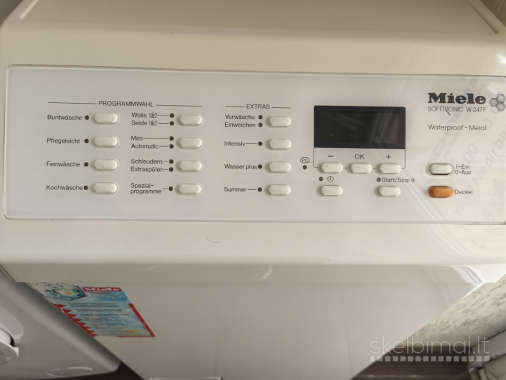 Per viršų kranama skalbykle Miele W 247 F