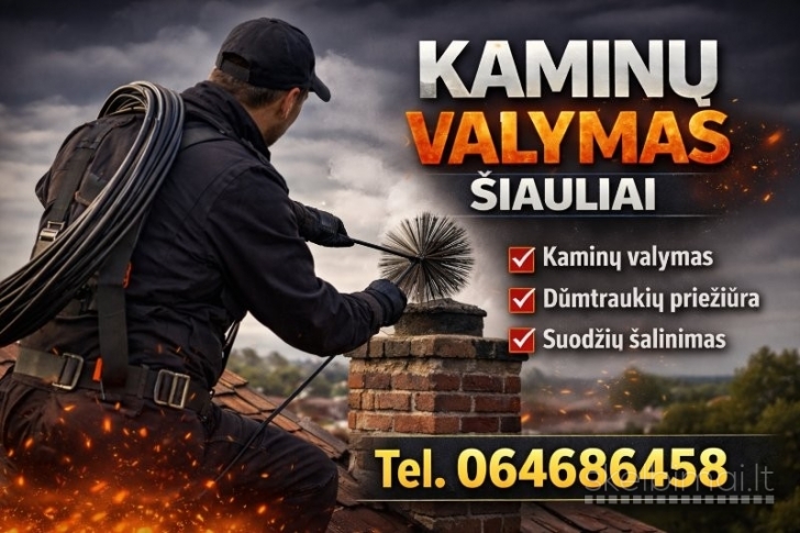 Profesionalus kaminų valymas Šiauliuose ir Šiaulių rajone Tel 064686458