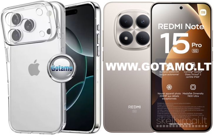 1112 C-Clear Plus skaidri nugarėlė Xiaomi Redmi Note 15 Pro 5G