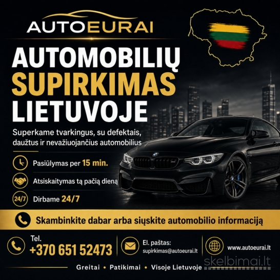 AUTOMOBILIŲ SUPIRKIMAS 24/7 LIETUVOJE