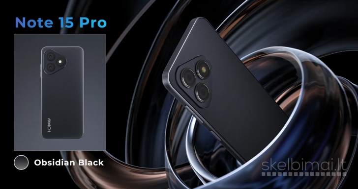 Naujas Išmanusis Telefonas HOTWAV Note 15 Pro 128GB/12GB, Galinga Baterija