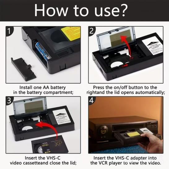 Motorizuotas Vhs-c į Vhs kasetės adapteris
