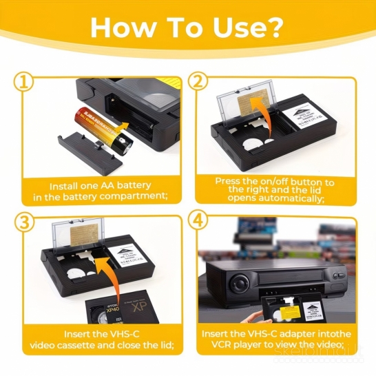 Motorizuotas Vhs-c į Vhs kasetės adapteris