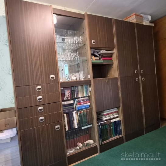 Dovanoju sekciją su stikline vitrina, tvarkinga