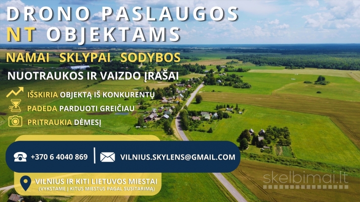 Drono paslaugos NT objektams / Foto ir video
