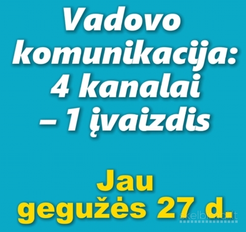 Vadovo komunikacija: 4 kanalai – 1 įvaizdis