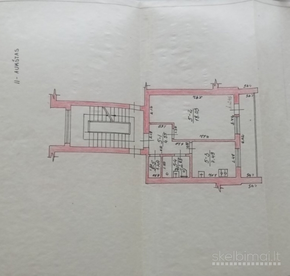 PARDUODAMAS 1 KAMBARIO BUTAS GELGAUDIŠKYJE