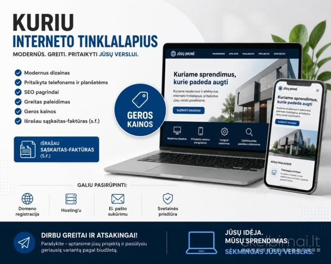 Interneto svetainių kūrimas