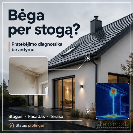 Bėga per stogą? Pratekėjimo diagnostika be ardymo