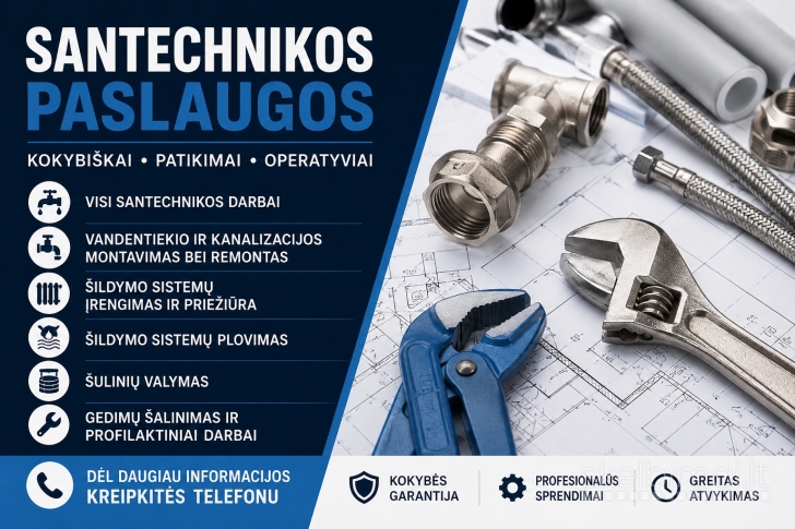 ATLIEKAME VISUS SANTECHNIKOS DARBUS!