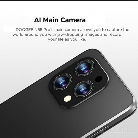 Naujas išmanusis telefonas DOOGEE N55 Pro 256GB / 16GB, galinga baterija