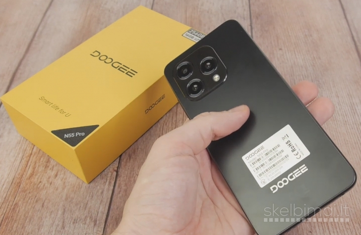 Naujas išmanusis telefonas DOOGEE N55 Pro 256GB / 16GB, galinga baterija