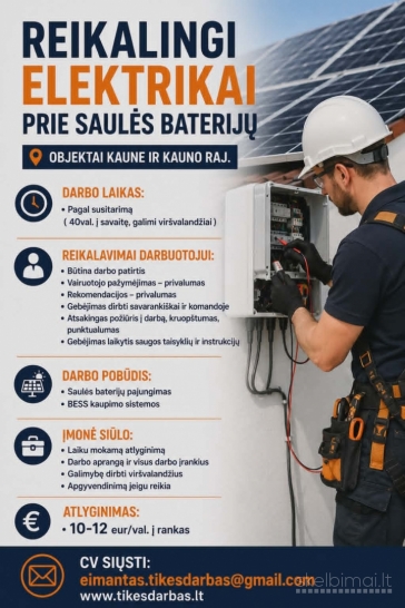 Elektrikai prie saulės baterijų