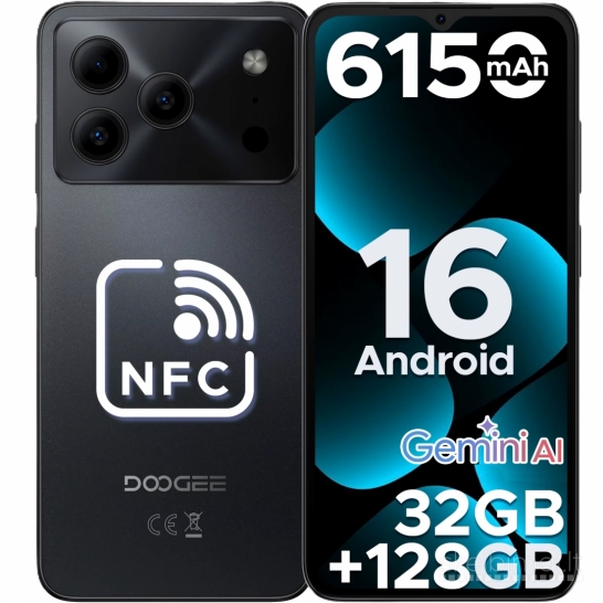 Naujas telefonas DOOGEE Note56 Pro, NFC, 128GB / 32GB, talpi 6150mAh baterija