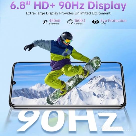 Naujas telefonas OUKITEL C51 128GB / 18GB, talpi 5150mAh baterija