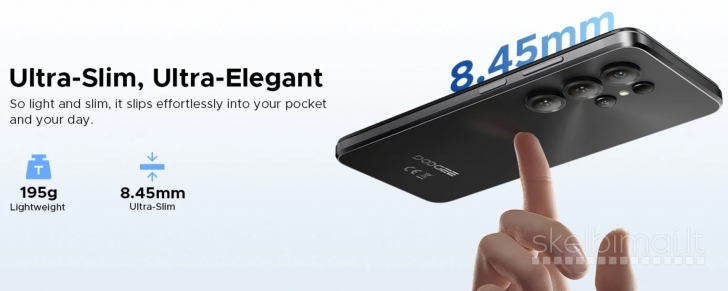 Naujas Telefonas DOOGEE Note56X Pro, NFC, 128GB/32GB, Galinga 6150mAh Baterija