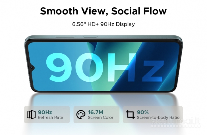 Naujas telefonas DOOGEE Note56 Pro, NFC, 128GB / 32GB, talpi 6150mAh baterija
