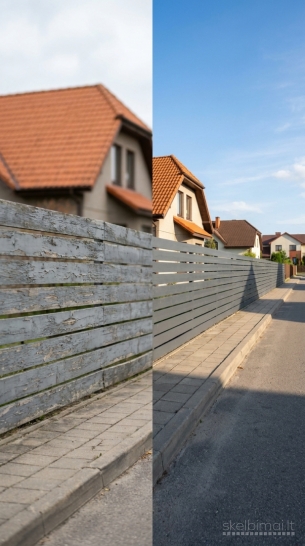 Medinių namų plovimas ir dažymas – plovimas NEMOKAMAI!