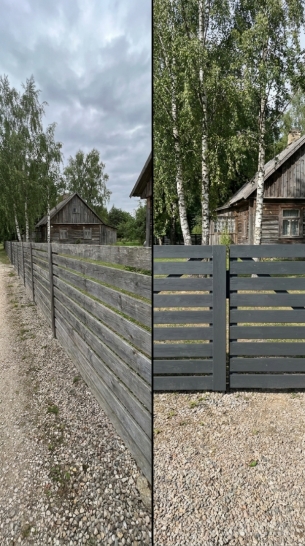 Medinių namų plovimas ir dažymas – plovimas NEMOKAMAI!