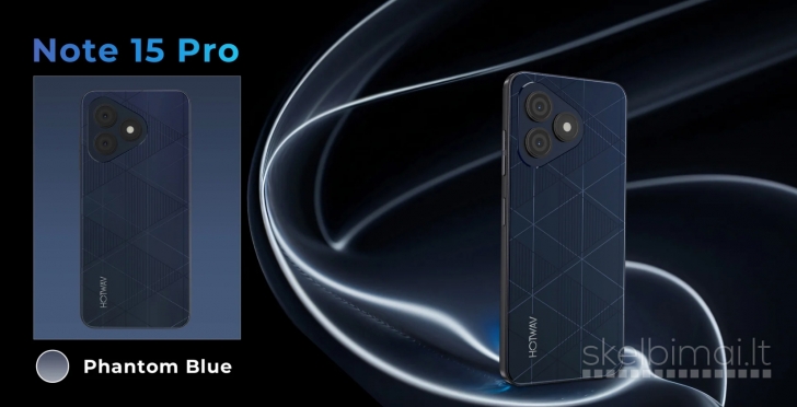 Naujas Telefonas HOTWAV Note 15 Pro 128GB/12GB, Galinga 5160mAh Baterija