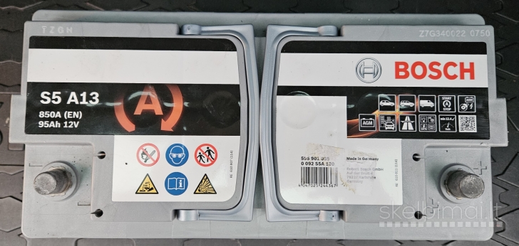 Akumuliatorius Bosch S5 A13 12V 850A 95Ah