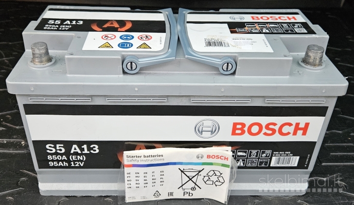 Akumuliatorius Bosch S5 A13 12V 850A 95Ah
