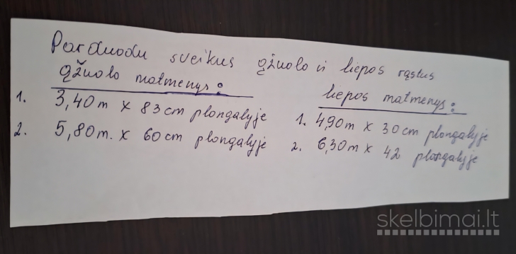 Ąžuolo ir liepos rąstai