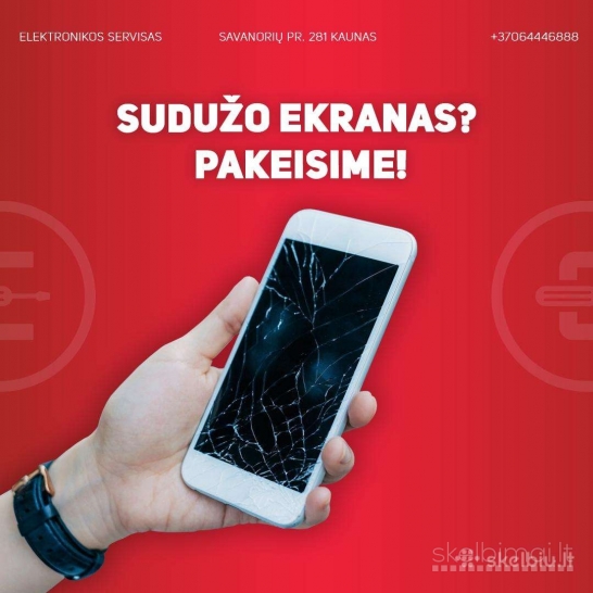 iPhone ekranų, baterijų keitimas (Kaune)