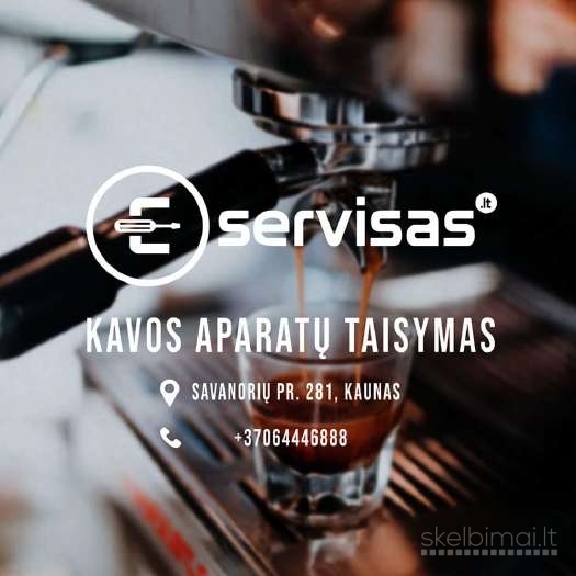Kavos aparatų servisas, priežiūra