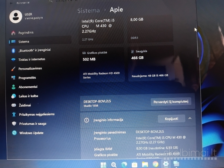 Dell 15.6col. Pp39l studio 1558