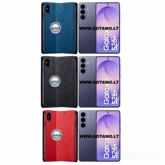 1158 Galant magnetiniai dėklai knygelės Samsung Galaxy S26 Plus