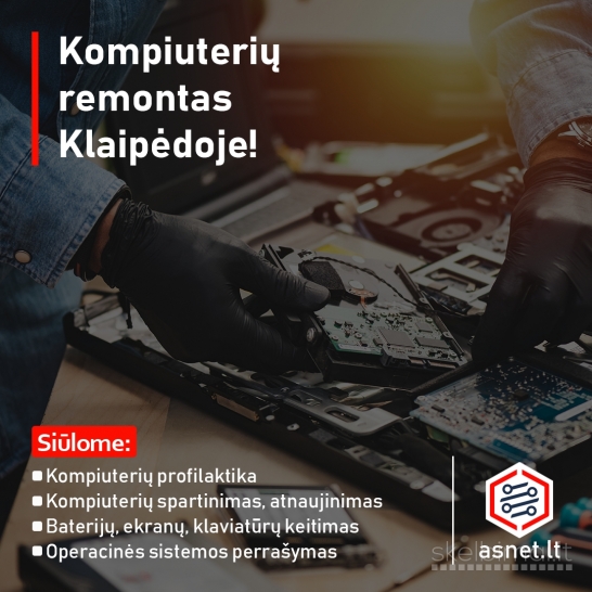 Nešiojamų kompiuterių remontas Klaipėdoje