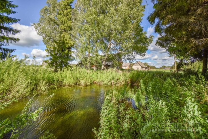 Sodyba 8,5 ha sklype šalia vandens telkinio