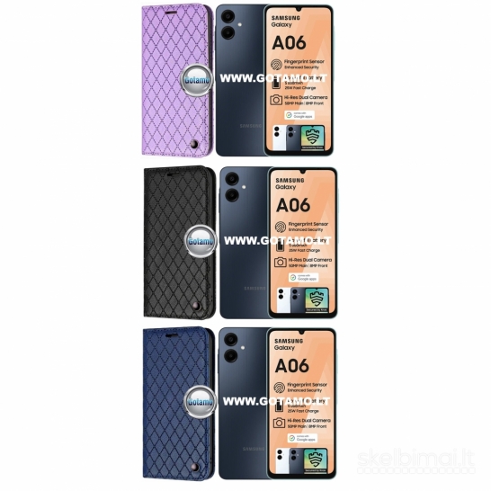 1166 Dalton magnetiniai dėklai knygelės Samsung Galaxy A06 / A06 5G