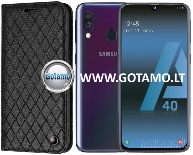 1173 Dalton magnetiniai dėklai knygelės Samsung Galaxy A40