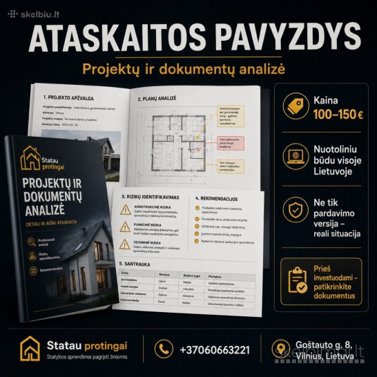 PROJEKTŲ IR DOKUMENTŲ ANALIZĖ PRIEŠ PERKANT BŪSTĄ